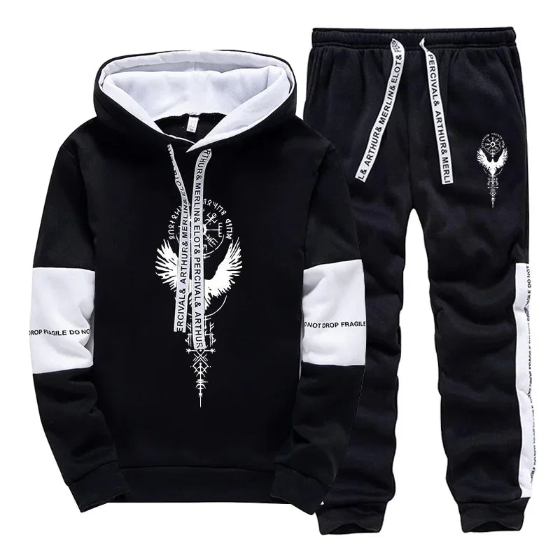 Casual Men's Hooded Tracksuit Comfortable Quality Outdoor Daily Sports 2026 Spring Hot Sales Single Sweatshirts And Sweatpants