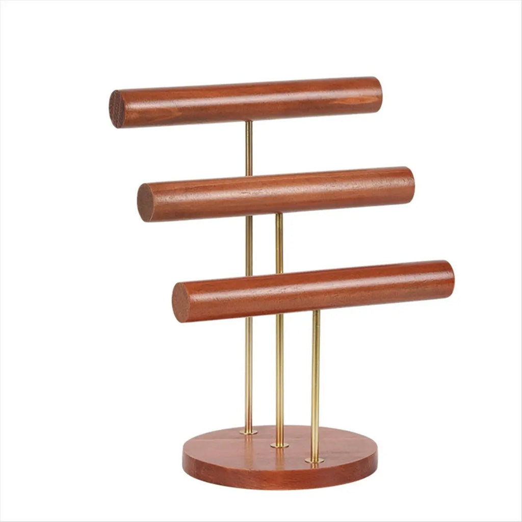 ABQR Solid Wood Large Jewelry Rack 3 Tiers Bracelet Display Rack Bracelet Watch Rack Jewelry Storage Rack for Girls Storage