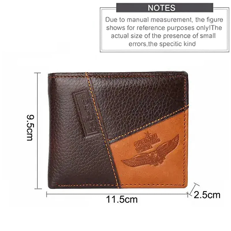 Name Customized Men's Short Wallet Genuine Cow Leather Retro Coin Pocket Card Holder Money Bag High-Quality Male Purse