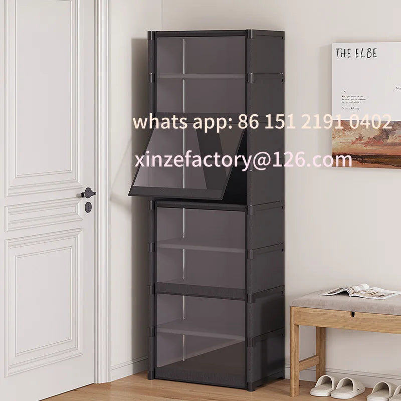 Customizable Level 5-9 Dustproof and Transparent Large-Sized Shoe Rack, Can Accommodate 12-24 Pairs of Shoes Shoe Shoe Cabinet