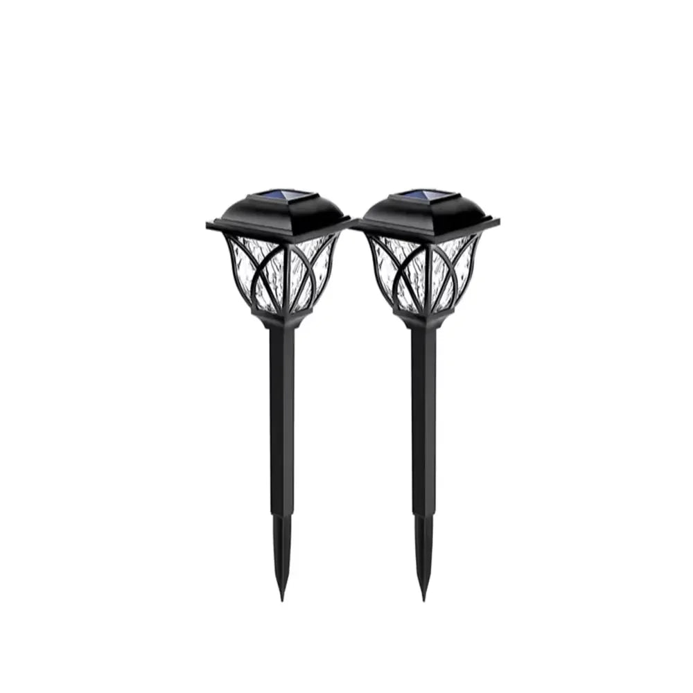2 Pack LED Solar Lawn Lights Outdoor Waterproof Warm Light Model Garden Courtyard Walkway Villa Landscape Decorative Lights