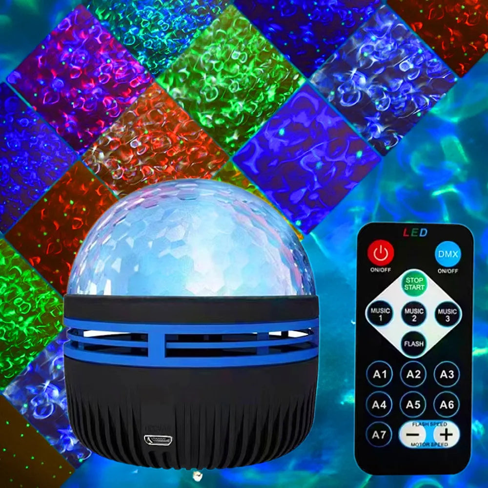 LED Galaxy Projector Night Light – Aurora Star Projector with Remote Control, 7 Color Modes & USB Powered