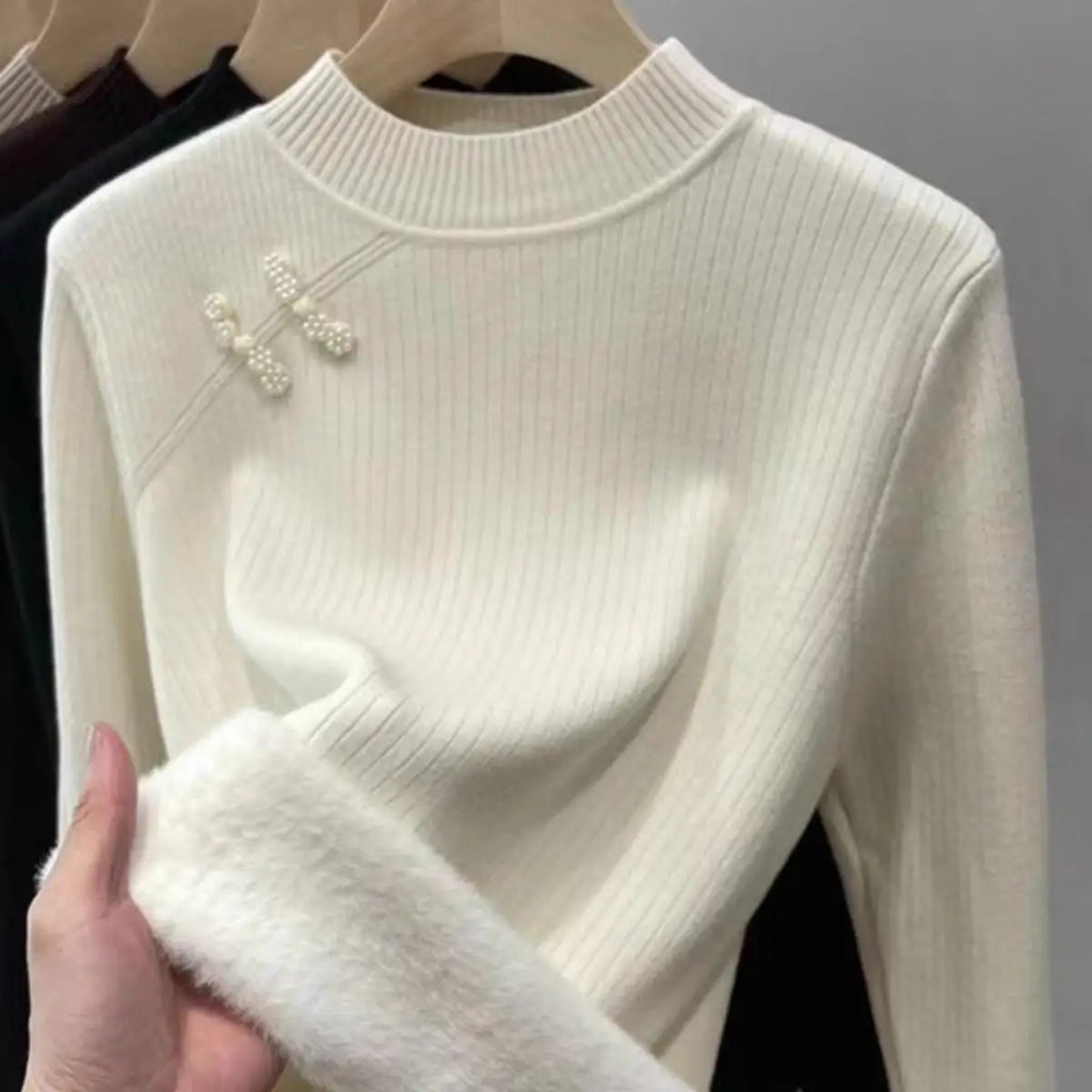 Women's Soft Knit Long Sleeve Round Neck Sweater