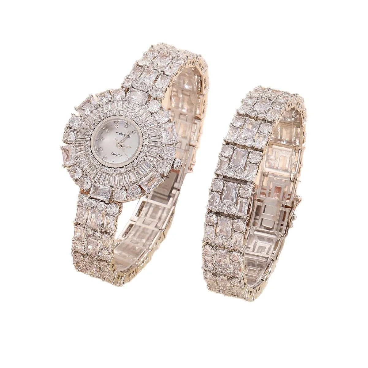 Fashion Temperament High Quality Lady Bracelet Bangle Watch Set For Women Party Evening Daily Dress Jewelly Gift