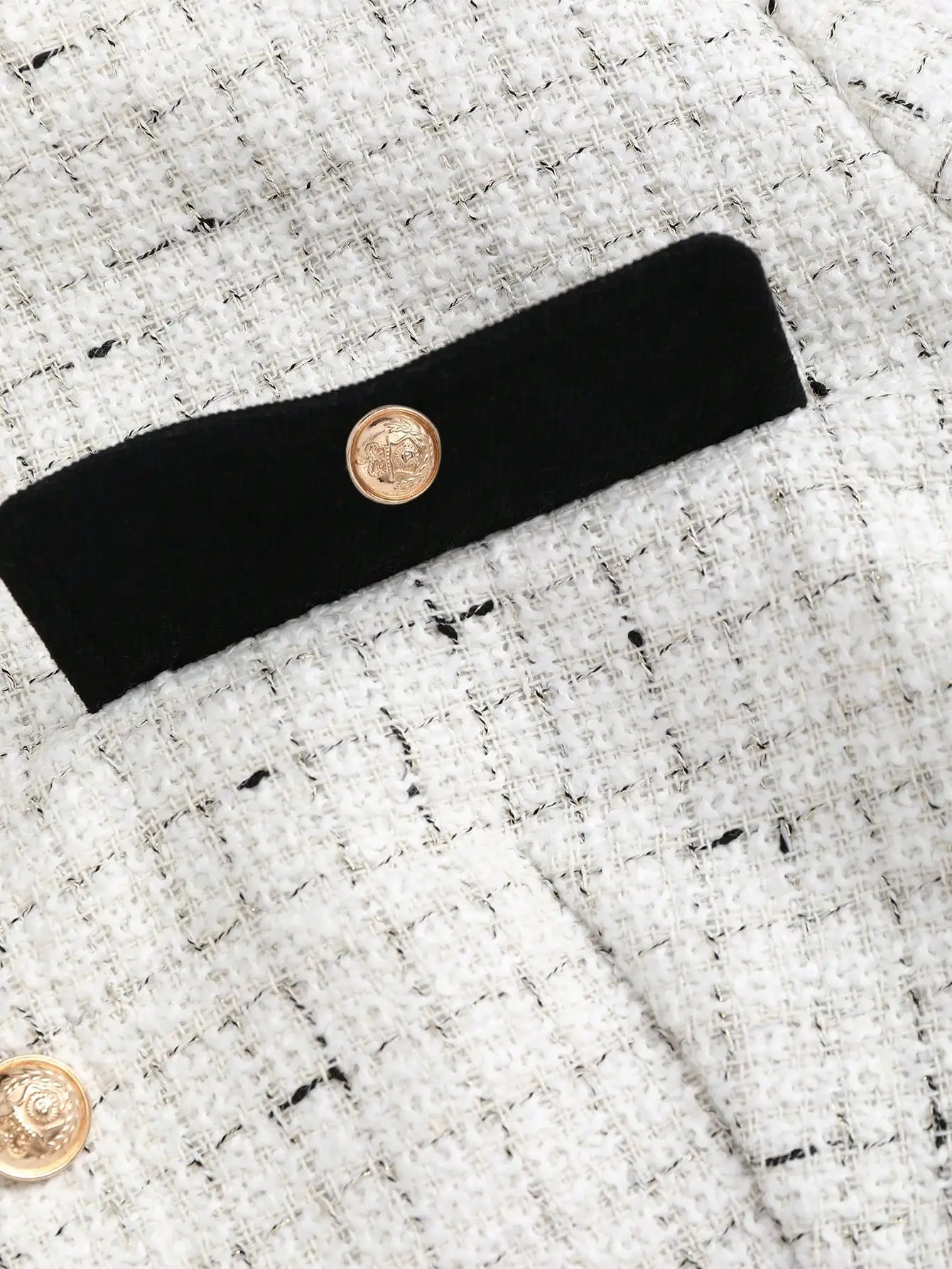 Women's Tweed Suit  Set; Long Sleeve Jacket & Pleated Skirt