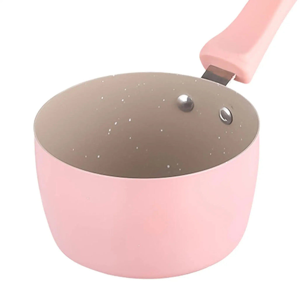 Milk Pan Stainless Steel with Long Handle Milk Pot Non Stick Sauce Pan for Outdoor Camping Breakfast Gas Stove RV Travel