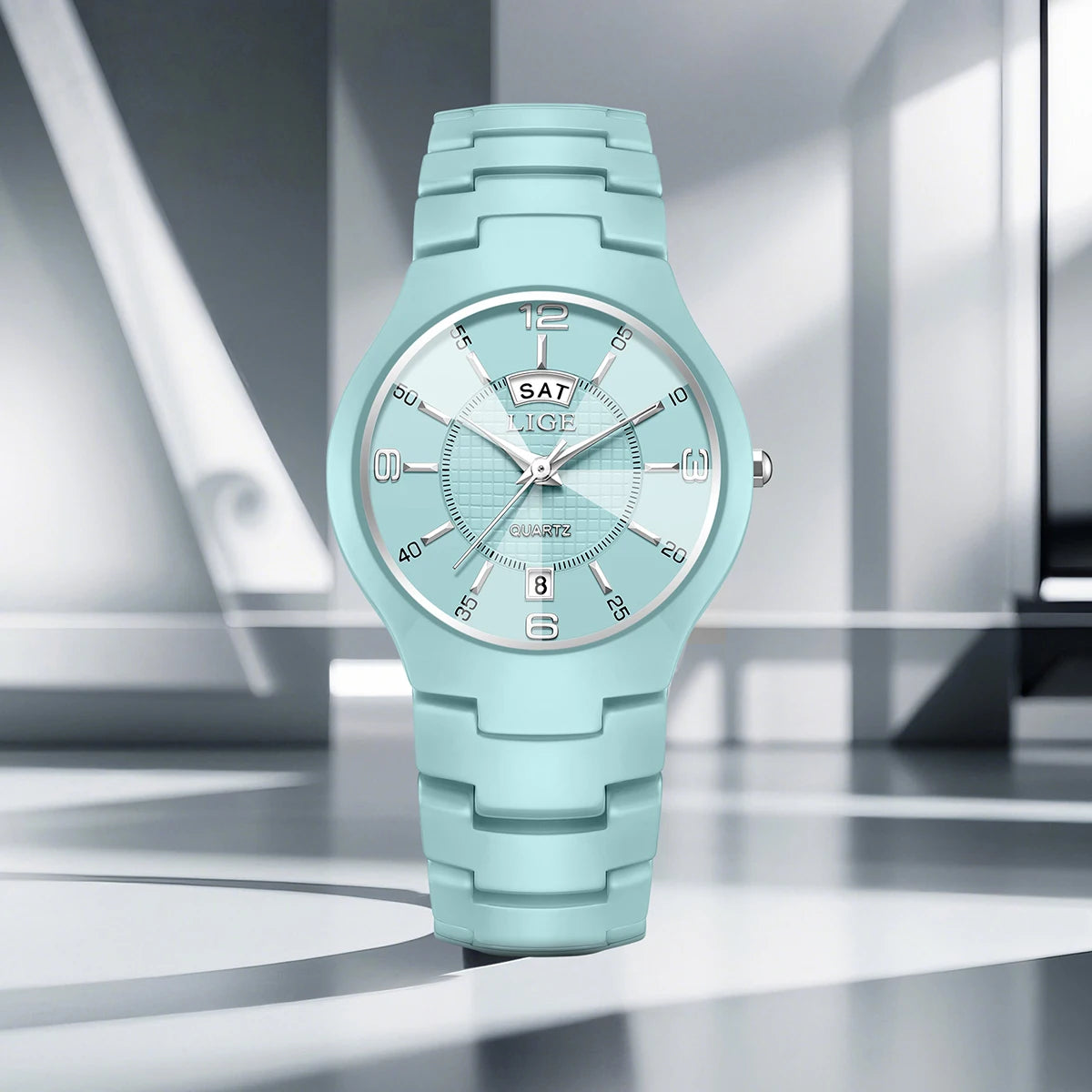 LIGE Luxury Elegant Quartz Women Watches Fashion Ceramics Small Dial Ladies Watch Date Week Display Woman Wristwatch Reloj Mujer