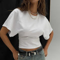 Casual Grey Cropped Streetwear T-Shirt