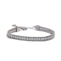 Yhpup Shiny Cubic Zirconia Stainless Steel Chain Gold Color PVD Plated Bracelet Bangle for Women High Quality Jewelry Waterproof