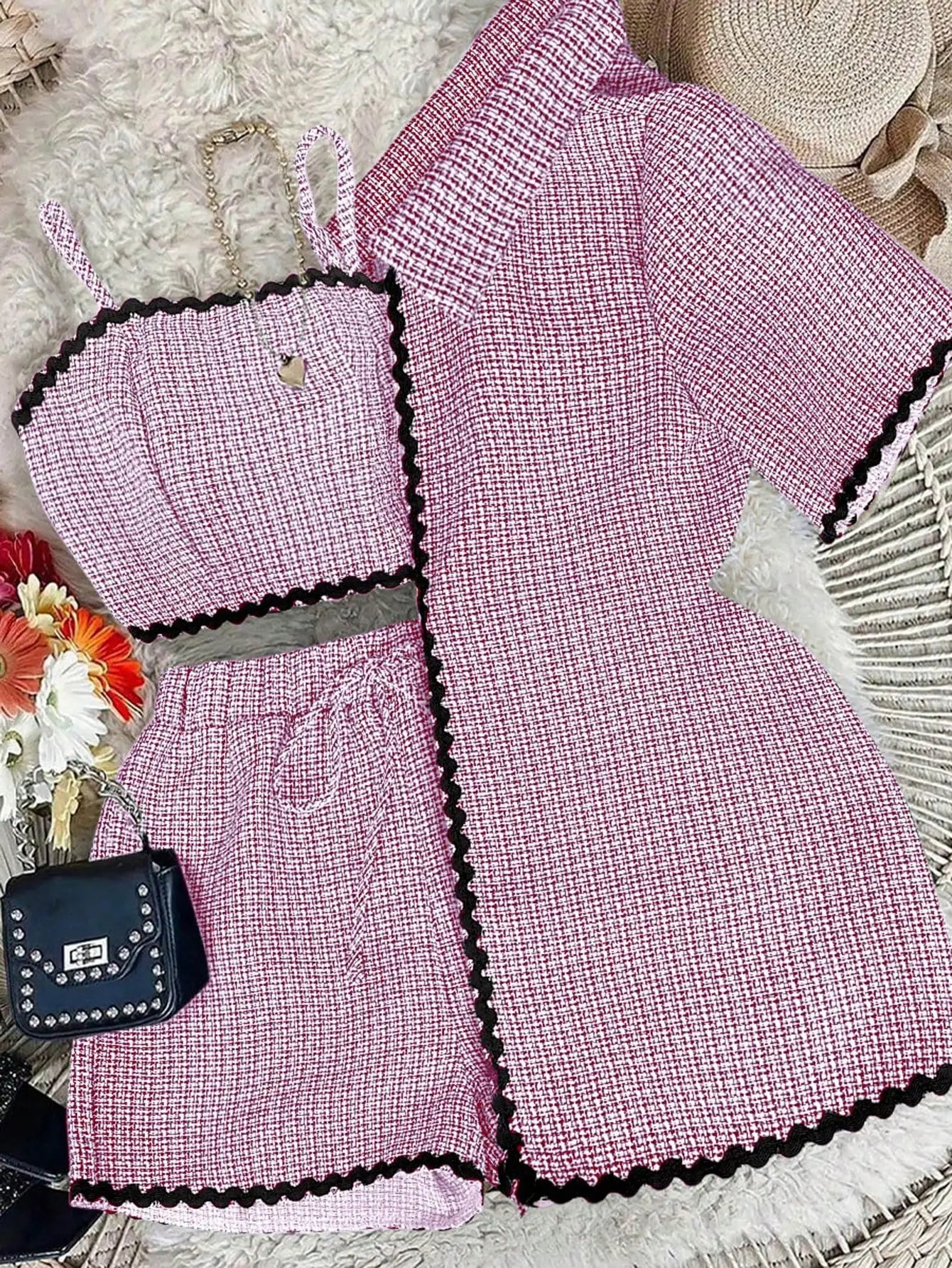 Women's Knit Cardigan & Shorts Set