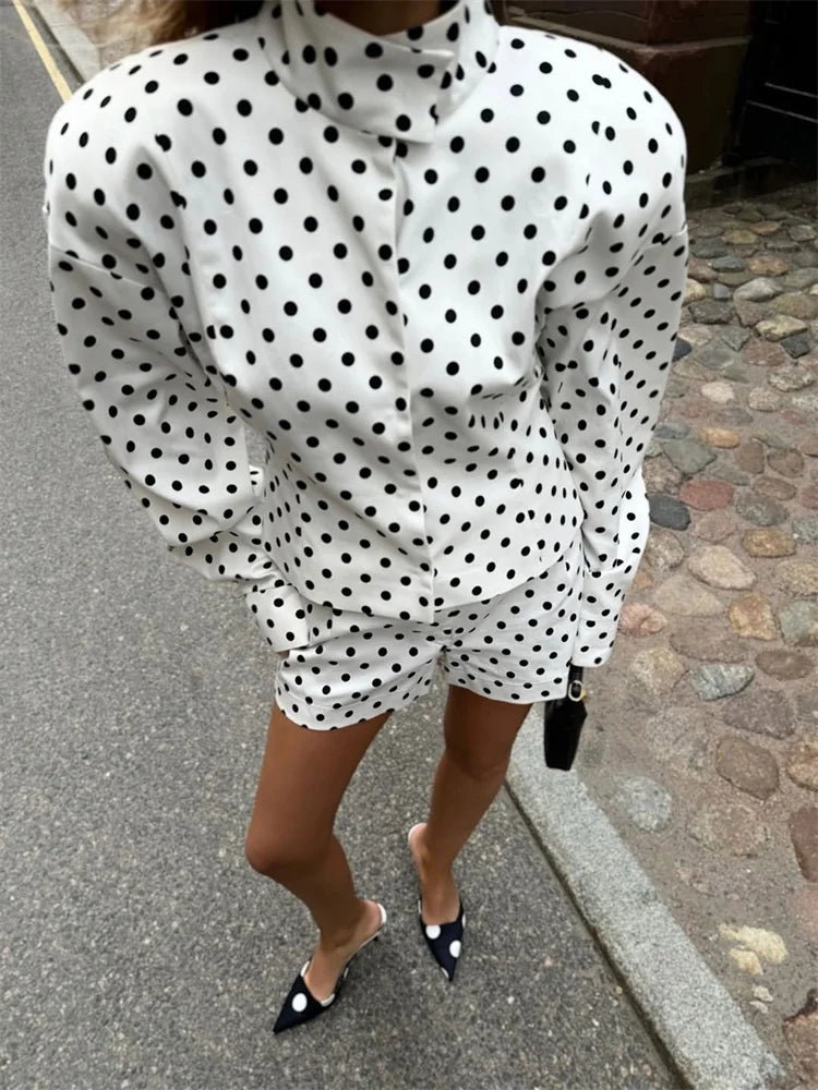 Women's Polka Dot Shorts Set