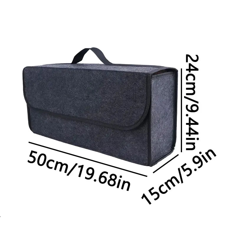 Felt Big Anti Slip Compartment Boot Storage Organizer Tool Car Trunk Organizer Soft Felt  Household Storage Box