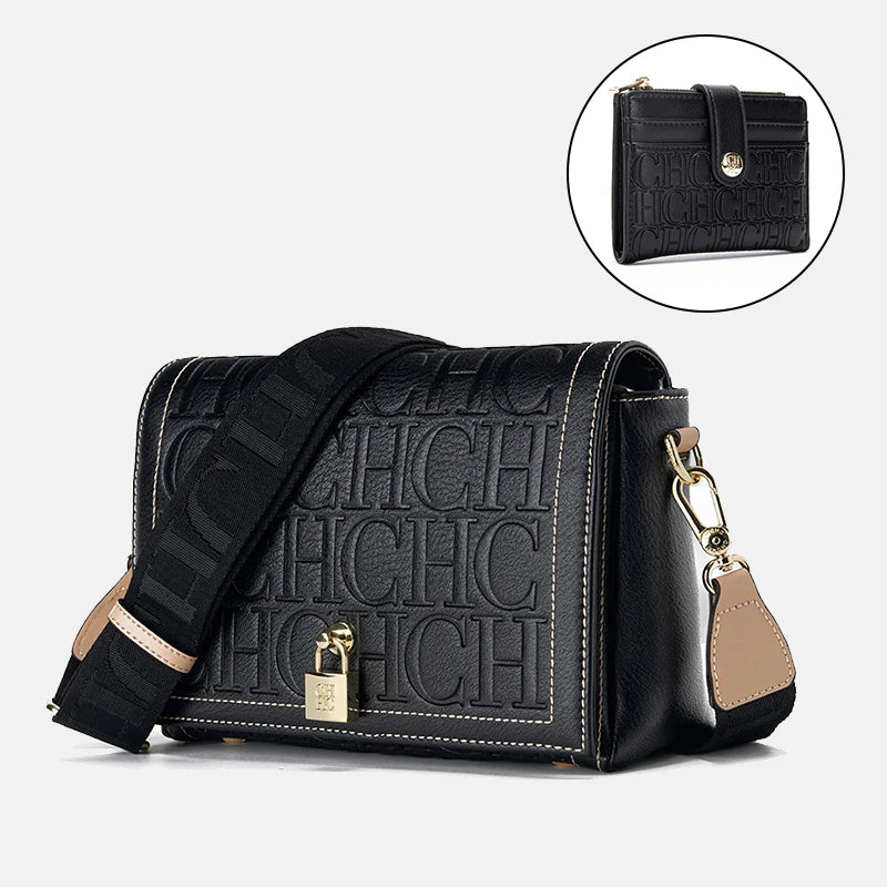 CH Fashion Brand Bag Set Designer's Versatile 2025 New Three Color Women's Exquisite Shoulder Bag with Wallet Set