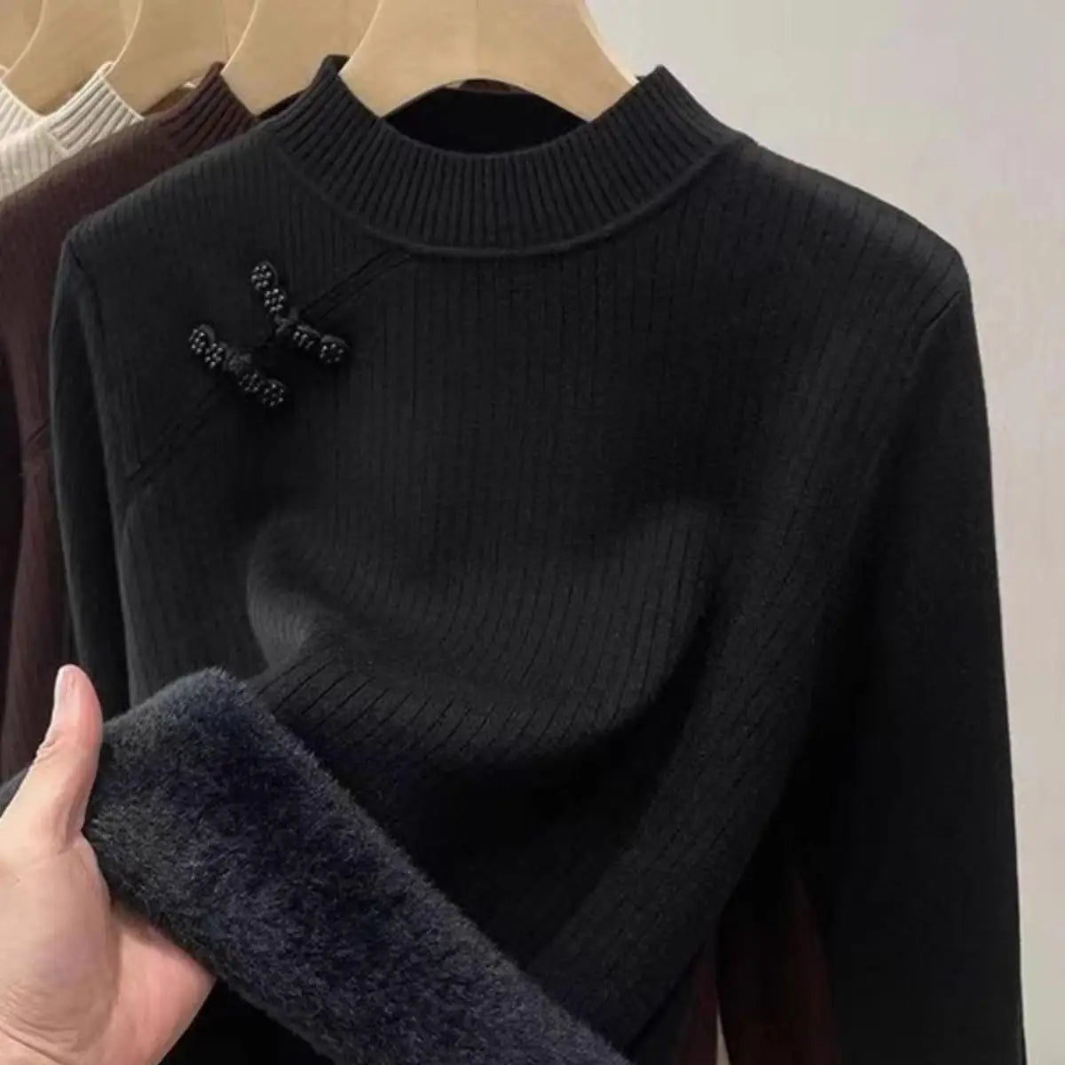 Women's Soft Knit Long Sleeve Round Neck Sweater