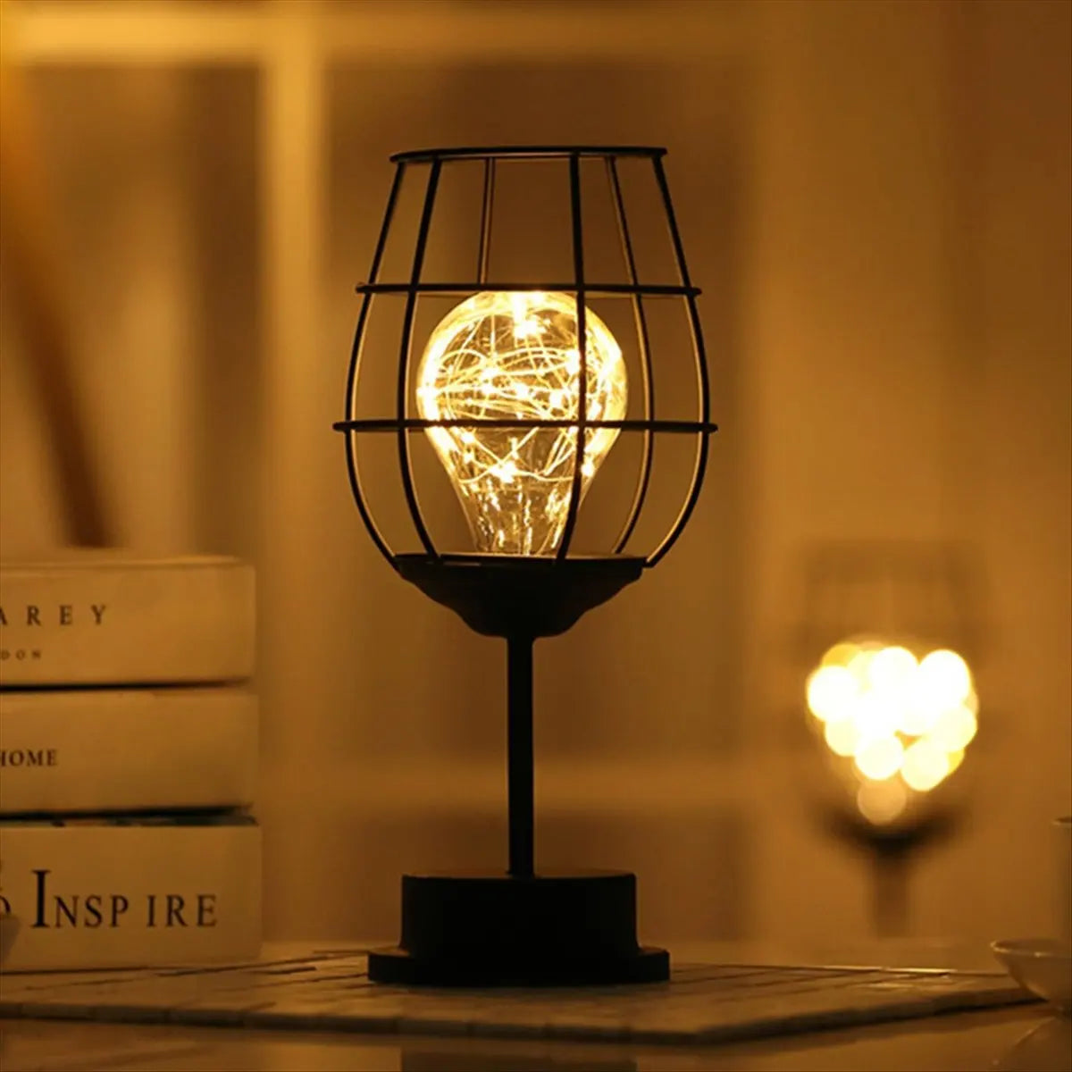 LED Decorative Cage Table Lamp