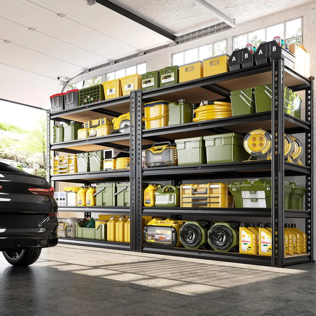 5-Tier Adjustable Metal Shelving 72.1" H 2030LBS Capacity Garage Storage Shelves Customized Organization for Tools And Supplies