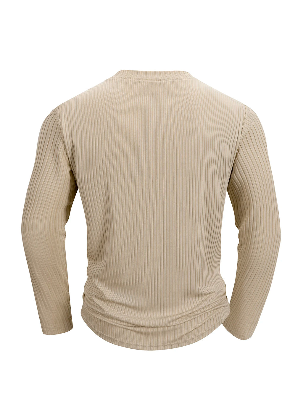 Spring Summer Men's Crew Neck Long Sleeve Top Fitness High Stretch Base Shirt Solid Color Casual Long Sleeve Pullover Clothing