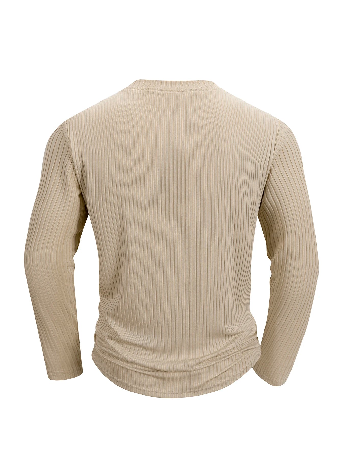 Spring Summer Men's Crew Neck Long Sleeve Top Fitness High Stretch Base Shirt Solid Color Casual Long Sleeve Pullover Clothing