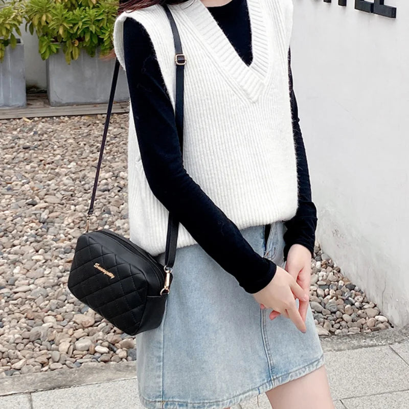 2024 Tassel Small Messenger Bag For Women Trend Lingge Embroidery Camera Female Shoulder Bag Fashion Chain Ladies Crossbody Bags