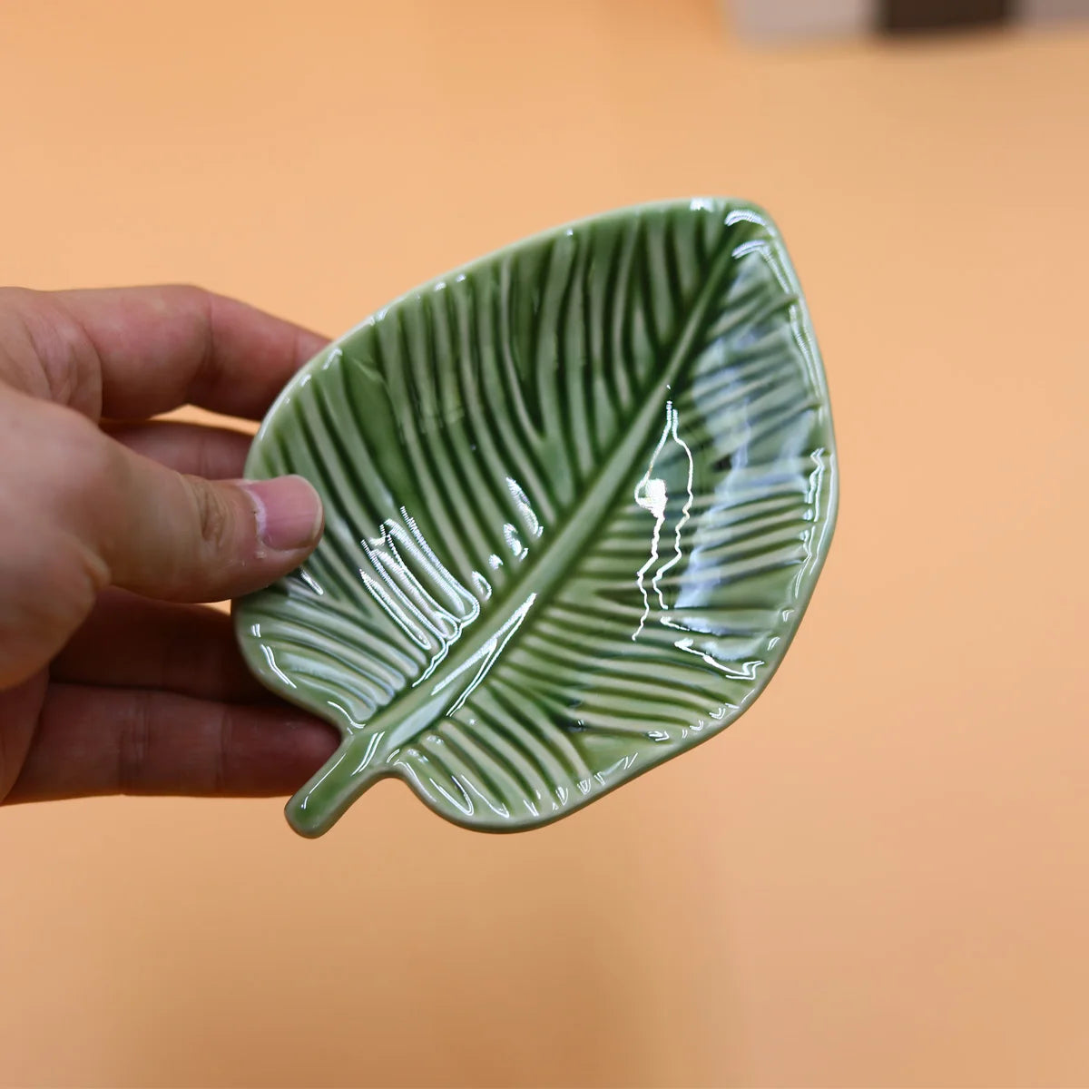 1Pcs Leaf-Shaped Jewelry Organizer Tray for Rings, Earrings, Bracelets & Keys‌ Storage Tray