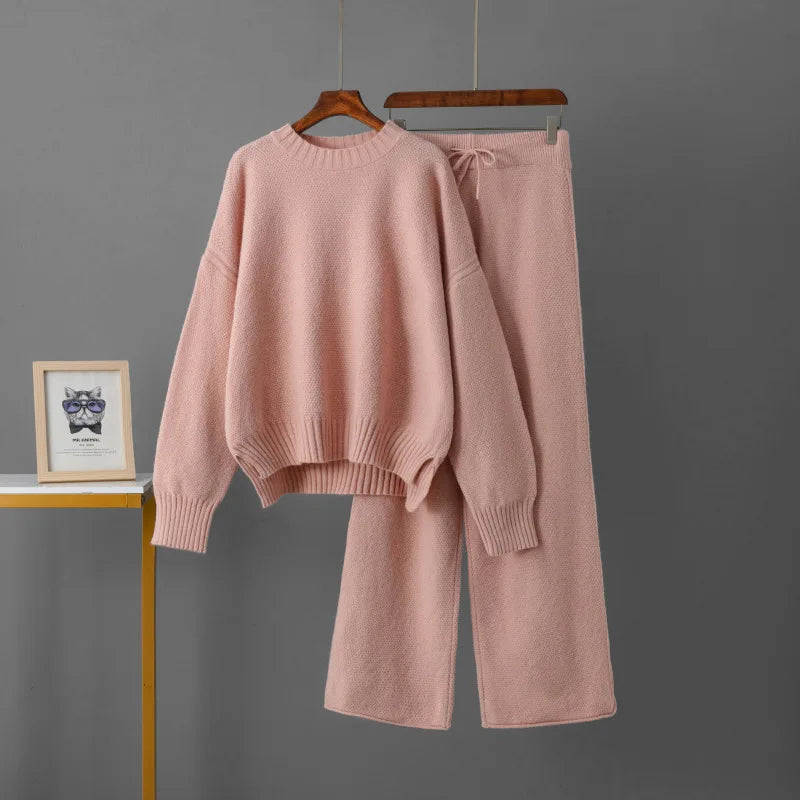 Cozy Knit Sweater & Pants Outfit Set