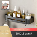Rust-free Bathroom Corner Shelf Rack – Wall Mounted Non-Drill Shower Storage Organizer