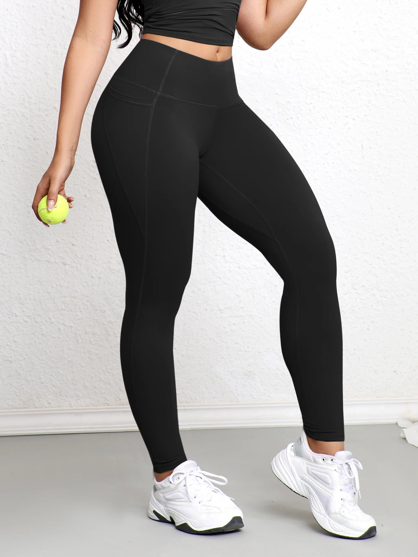 Women's High Waist Gym Leggings With Side Pockets
