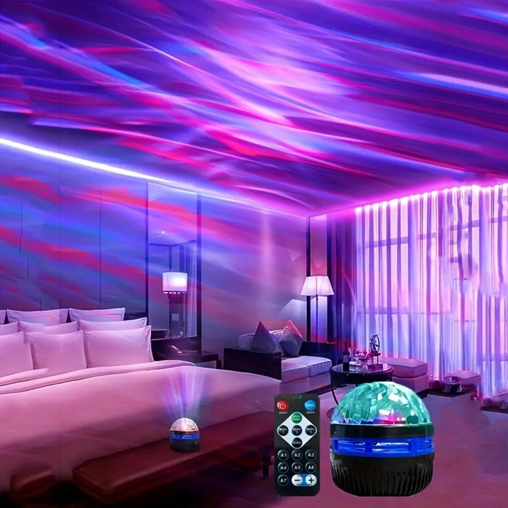 LED Galaxy Projector Night Light – Aurora Star Projector with Remote Control, 7 Color Modes & USB Powered