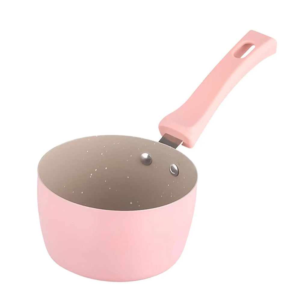 Milk Pan Stainless Steel with Long Handle Milk Pot Non Stick Sauce Pan for Outdoor Camping Breakfast Gas Stove RV Travel