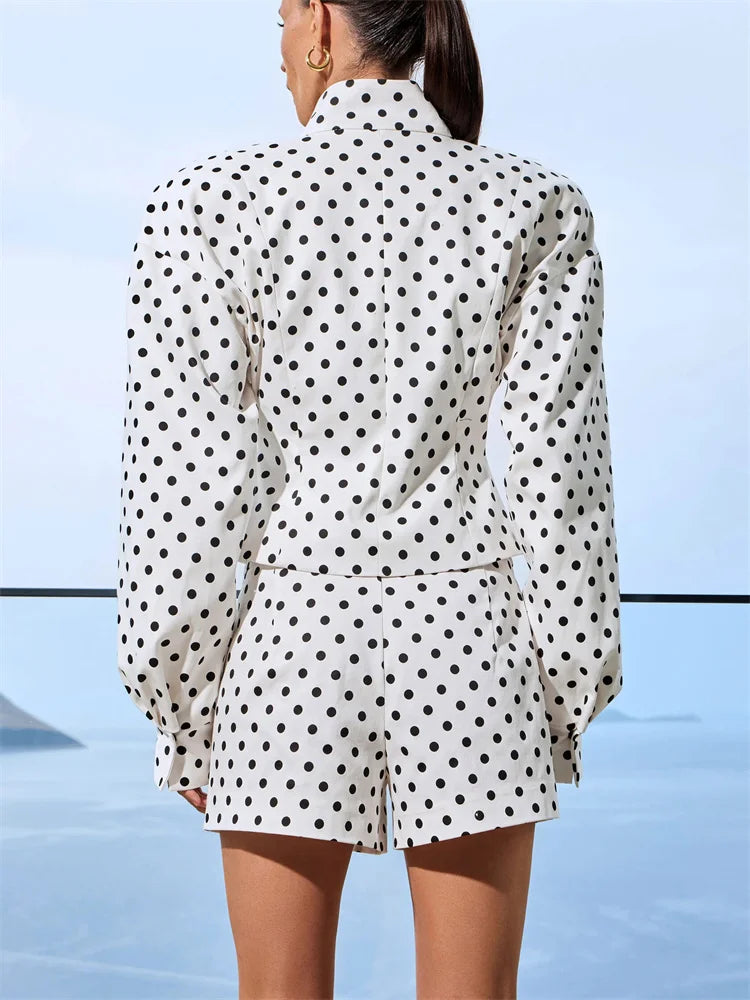 Women's Polka Dot Shorts Set