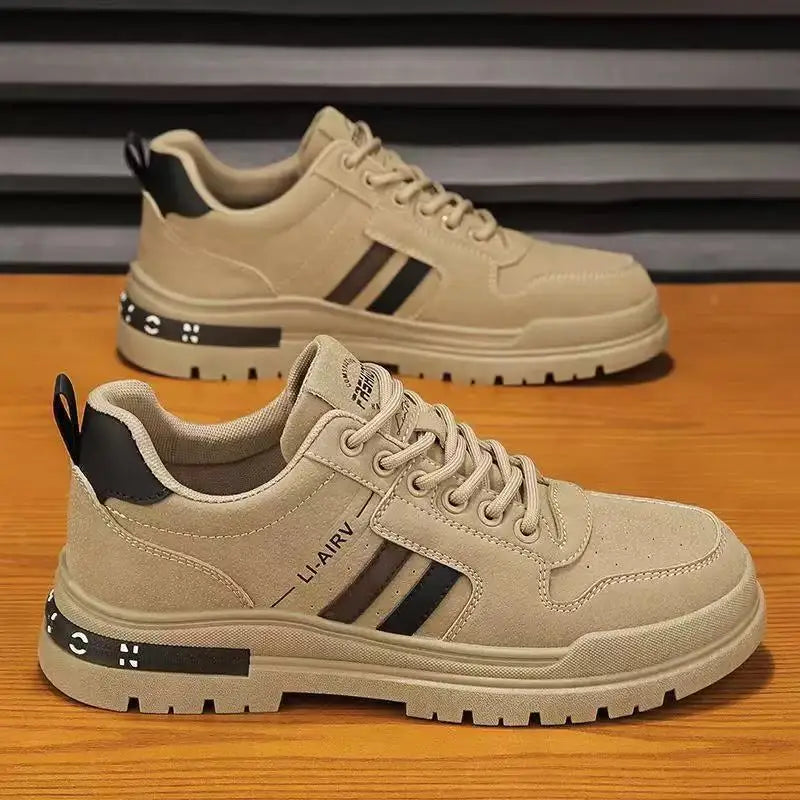 Spring and Summer Plus-size Shoes Outdoor Anti-slip Work Shoes Leather Sports Shoes Lightweight and Breathable Men's Sneaker