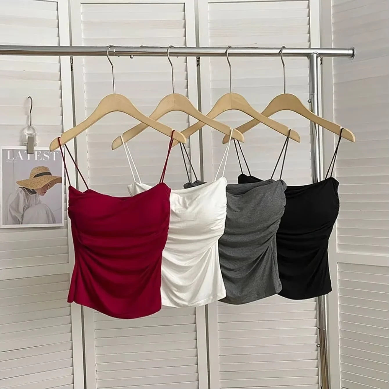 Women's Padded Tank Top With Thin Straps