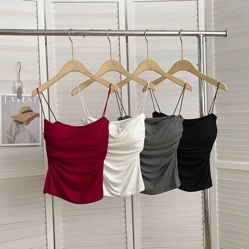 Women's Padded Tank Top With Thin Straps