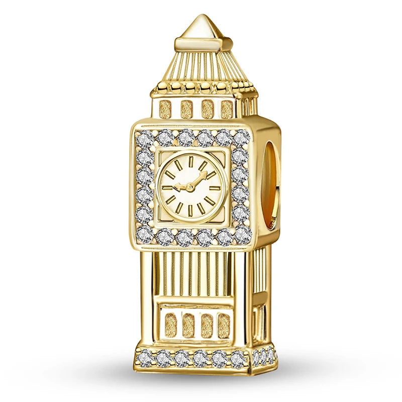 925 Silver Plated Cute Love Heart Firefly Golden Series Charms Bead Diy Bracelet Necklace Making Gift Of High Quality Jewelry