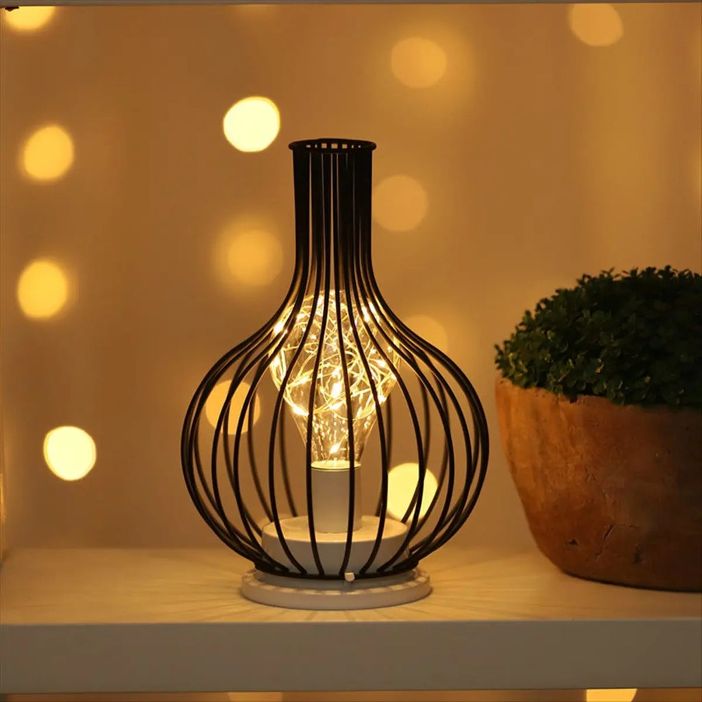 LED Decorative Cage Table Lamp