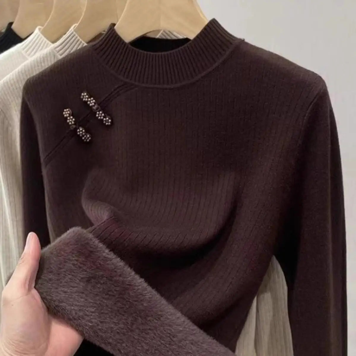 Women's Soft Knit Long Sleeve Round Neck Sweater