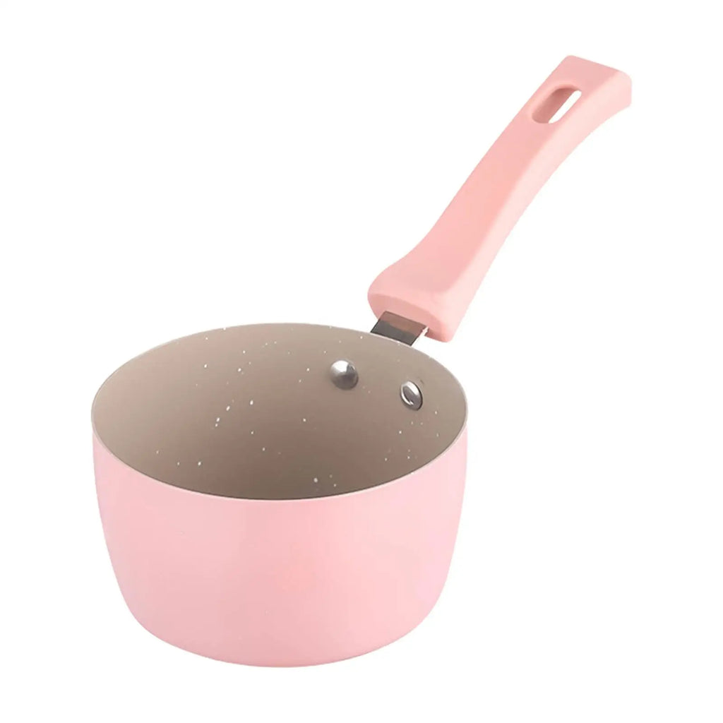 Milk Pan Stainless Steel with Long Handle Milk Pot Non Stick Sauce Pan for Outdoor Camping Breakfast Gas Stove RV Travel