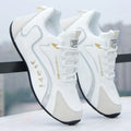 Men's PU Leather Waterproof Sneakers Casual Sports Shoes Men Lightweight Breathable Flat Non-slip Tenis Shoes