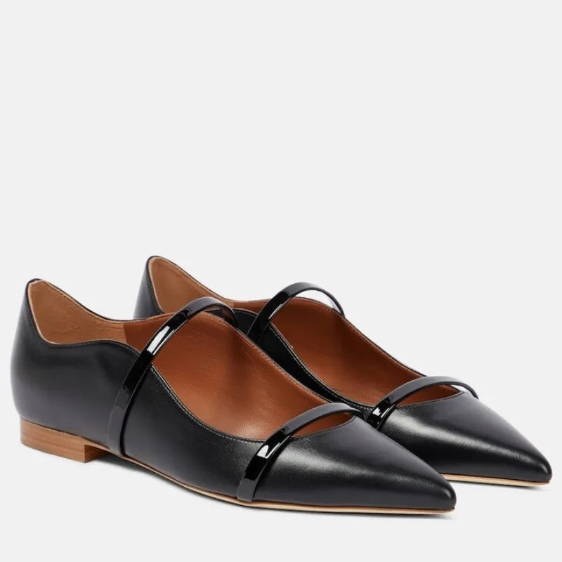 Fashion Women Autumn High Heels Shoes Pointed Toe Slip-On Square Heeled Ladies Pumps Ladies Metal Decoration Shallow Shoes