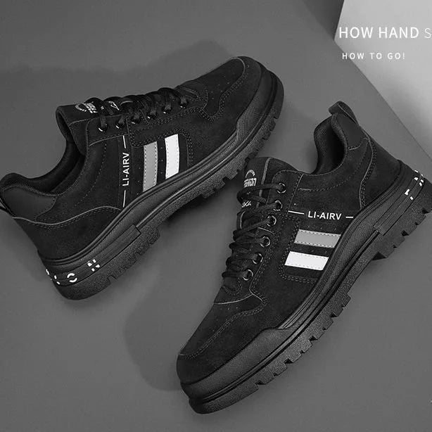 Spring and Summer Plus-size Shoes Outdoor Anti-slip Work Shoes Leather Sports Shoes Lightweight and Breathable Men's Sneaker