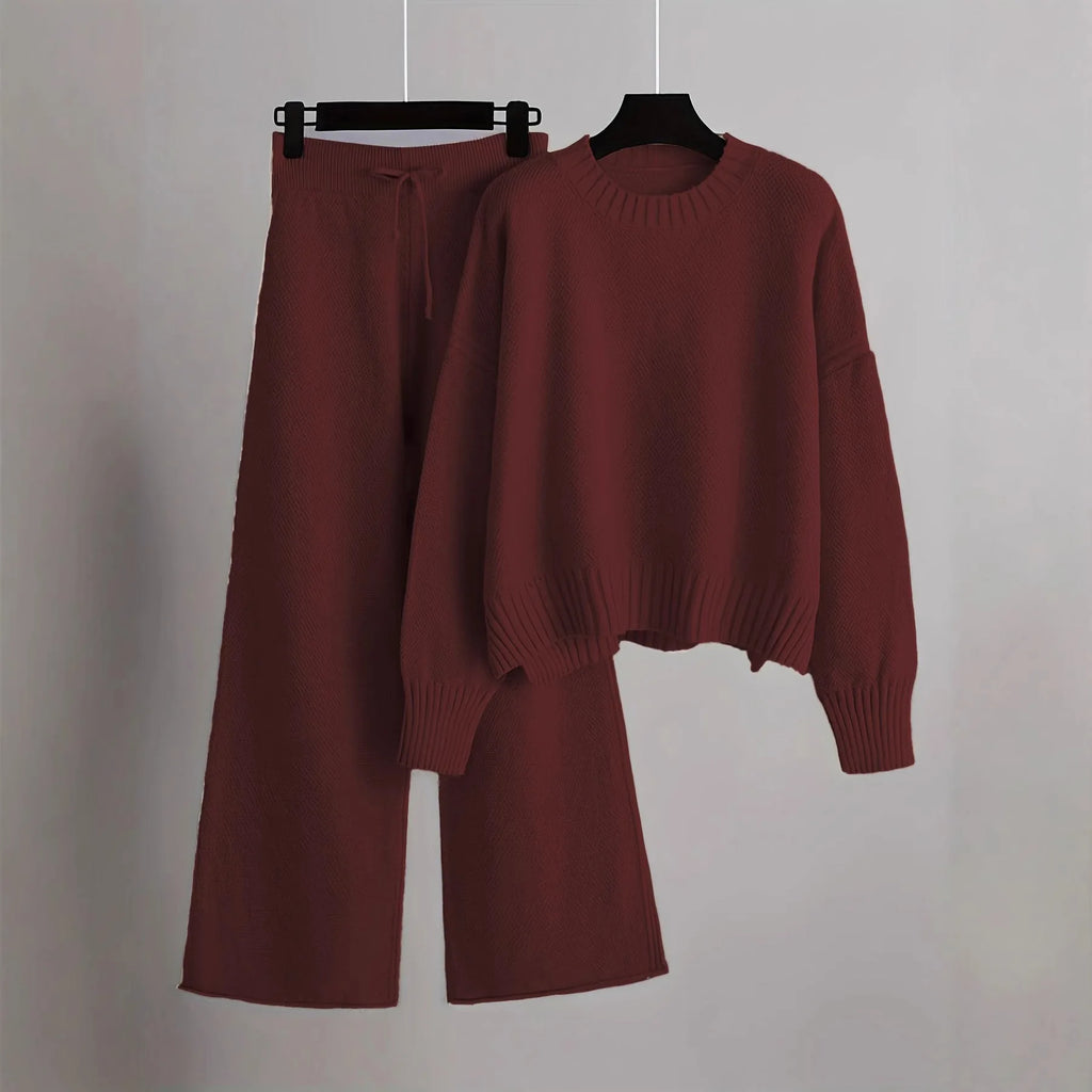 Cozy Knit Sweater & Pants Outfit Set