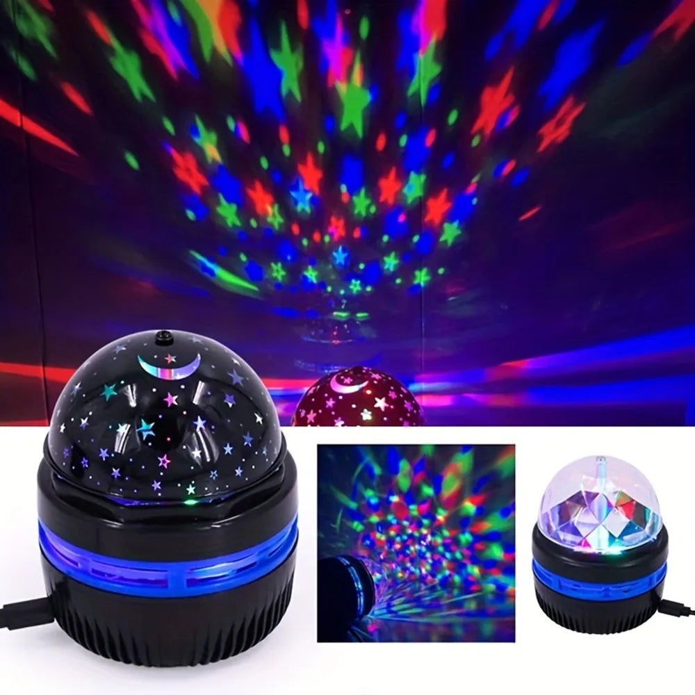 LED NightLights Galaxy Projector Remote Control 5V USB Rechargeable Starry Sky Lamp DMX Sound Active 7 Modes for Kids Room Decor