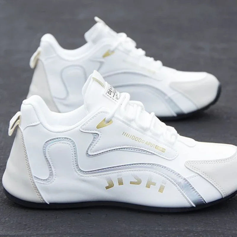 Men's PU Leather Waterproof Sneakers Casual Sports Shoes Men Lightweight Breathable Flat Non-slip Tenis Shoes