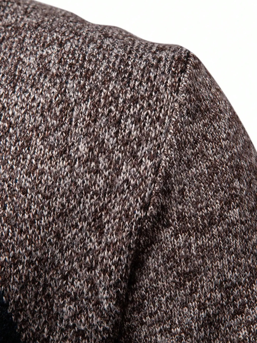 Men's Quarter Zip Sweater with Rhombus Pattern, Casual Long Sleeve Knit for Autumn Winter