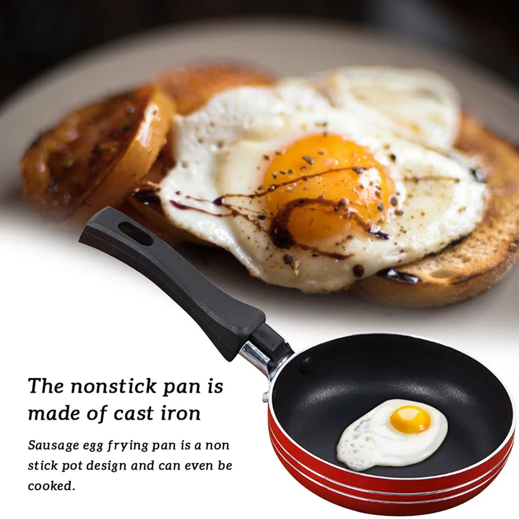12/14/16cm Pan Frying Egg Skillet Pot Mini Cooking Omelette Pans Non-Stick Thickened Frypan Pot Fried Eggs Saucepan Kitchen Cook