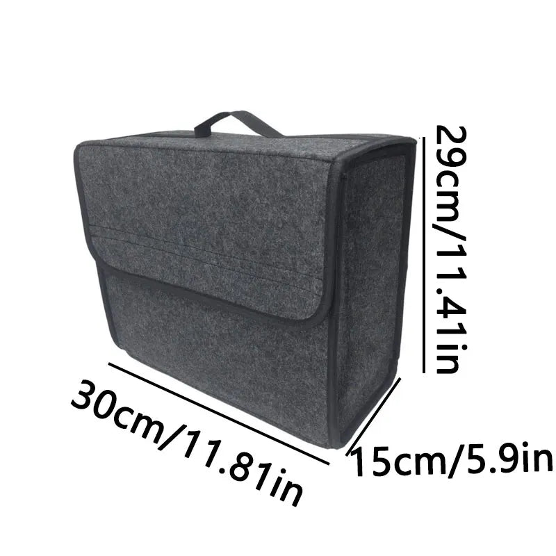 Felt Big Anti Slip Compartment Boot Storage Organizer Tool Car Trunk Organizer Soft Felt  Household Storage Box