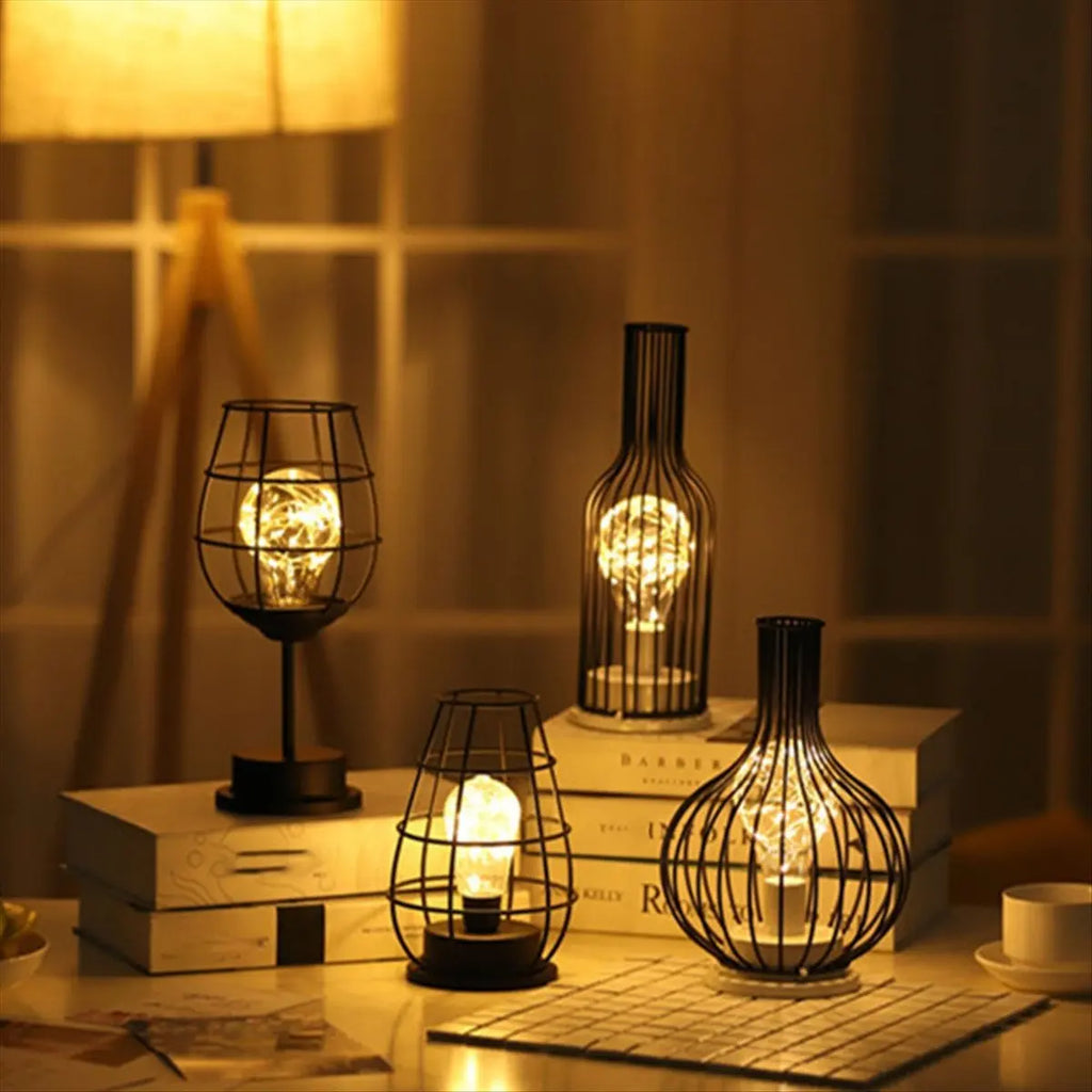 LED Decorative Cage Table Lamp