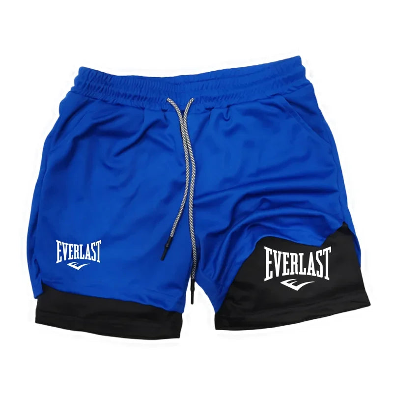 Men Running Shorts 2 In 1 Double-deck Sport Shorts Sportswear Gym Fitness Short Pants Training Jogging Bottom Men's Clothing