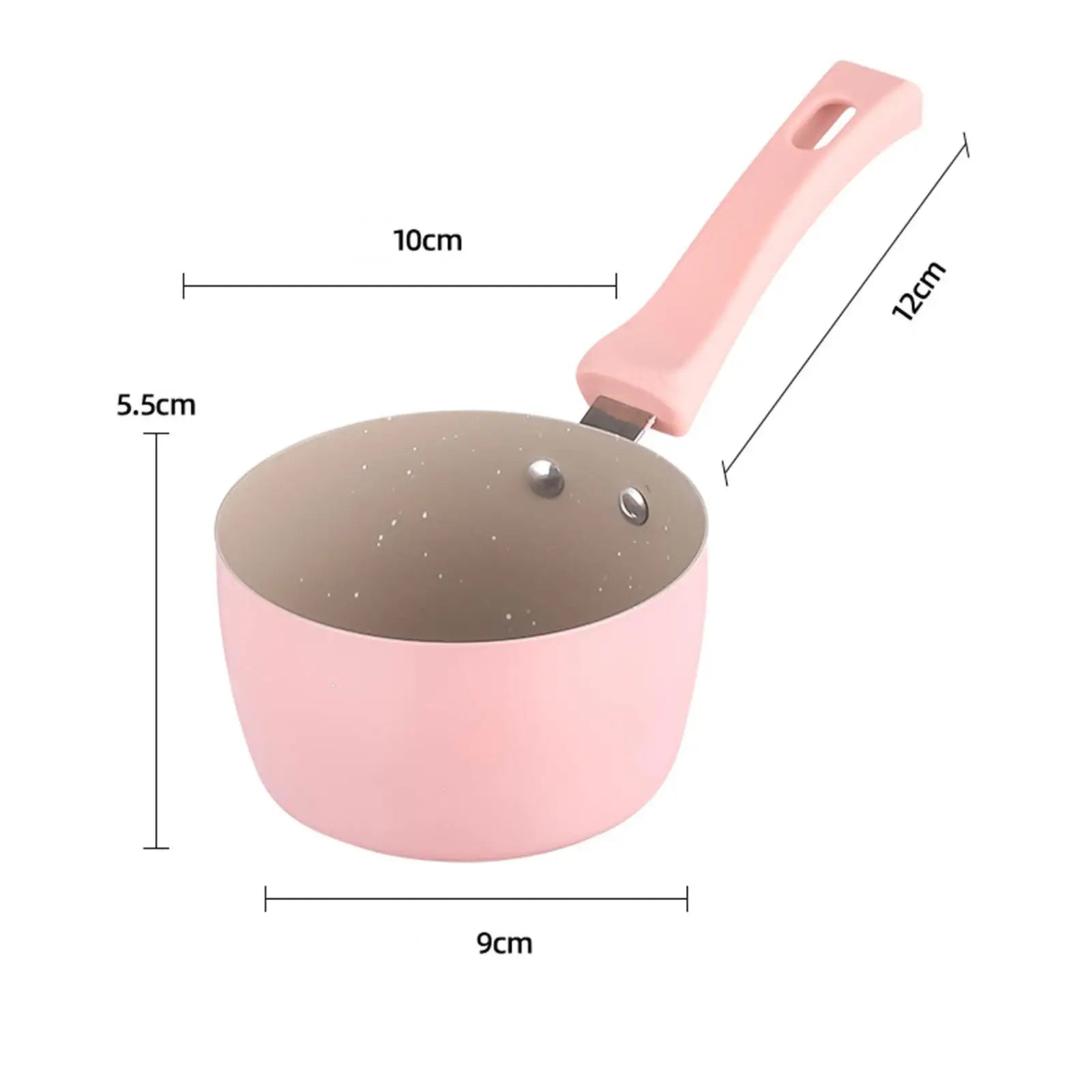 Milk Pan Stainless Steel with Long Handle Milk Pot Non Stick Sauce Pan for Outdoor Camping Breakfast Gas Stove RV Travel
