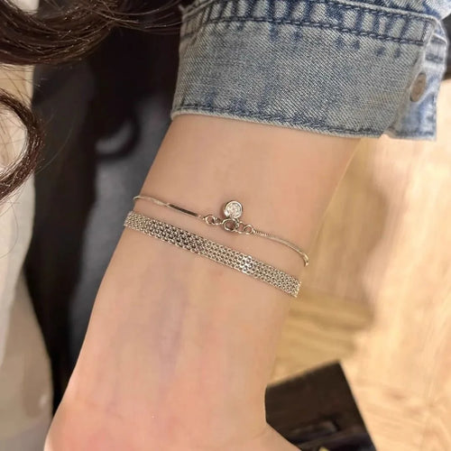 925 Sterling Silver Milan Chain High Quality Bracelets Woman Couple Vintage Luxury Designer Jewelry Accessories Jewellery